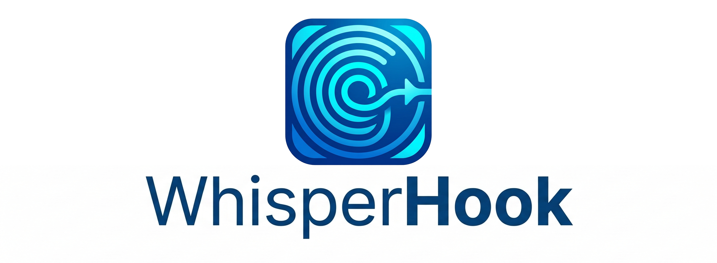 WhisperHook Application Interface showing floating indicator and live transcription